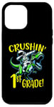 Coque pour iPhone 12 Pro Max Motif « I Crushed 1st Grade Astronaute on a T Rex School »