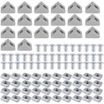 Tlily - 2020 Serie Aluminium Profil Set Connecteur,20pcs Angle Bracket, 40pcs M5 x 10 mm a Rainure, M5x10mm Six Pans Creux Vis Boulon Accessoires