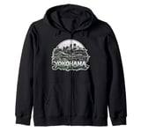 Yokohama City Japan Zip Hoodie