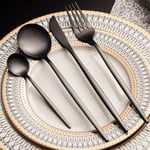 Cutlery Set 24 Piece Stainless Steel Spoon/Knife/Fork Dinnerware Service for 6