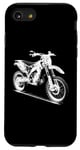 Coque pour iPhone SE (2020) / 7 / 8 Dirt Bike 3D Wireframe – Vintage Moto Lover