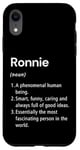 Coque pour iPhone XR Ronnie Définition du nom Dictionnaire amusant