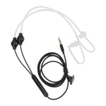 (Black)Air Tube Earphone Phone Earbuds Ergonomic Design For