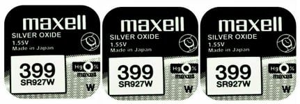 3 X Maxell 399 SR927W Batterie Citizen Aqualand C020 C021 C023 C026 C027 C029