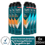 Sure Men Anti-perspirant 72H Nonstop Protection Multi-Fragrance Deodorant, 250ml