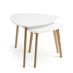 Habitat Cato Nest of 2 Tables - White