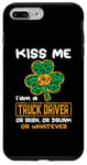 Coque pour iPhone 7 Plus/8 Plus Kiss Me I'm A Truck Driver Funny Shamrock St Patricks Day