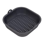 Tala Square Silicone Air Fryer Base Liners 21 x 21 x 5.5cm, Reusable & Flexible, Grooved Surface for Better Airflow, Easy to Clean, Dishwasher Safe, Oven Safe up to 230°C