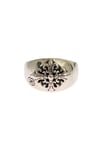 Nialaya Mens Silver Crest 925 Sterling - Size U 1/2