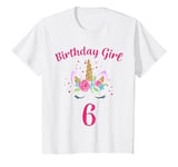 Youth 6th Birthday Girl Unicorn Outfit 6th Birthday T-Shirt