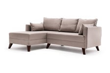 Antigua Divanbäddsoffa Vänster - Beige 4 sits soffa med divan