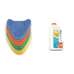 Vax Genuine Total Home 8x Hook and Loop Microfibre Multi-Colour Cleaning Pads (Type 1) & Steam Detergent Citrus Burst 1L