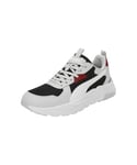 PUMA Homme Trinity Lite Sneaker, Black White-Glacial Gray-Intense Red, 40.5 EU