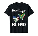 Half African Half American USA Flag South Africa T-Shirt