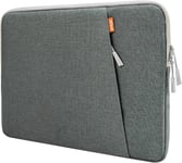 Housse Ordinateur Portable Pour 13,3 Pouces Macbook Air/Pro, 14 Pouces Macbook Pro M4 / M3 / M2 / M1 2021-2024, 13-13,6 Pouces Notebook, Étanche Antichoc Pochette Sacoche Avec Poche (Gris)