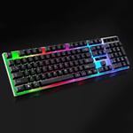 ZYDP Wired Keyboard Usb Computer Game Colorful Backlit Notebook Game Keyboard (Color : G21Black)