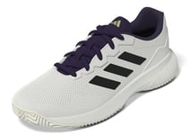 adidas Homme Gamecourt 2.0 Tennis Shoes Chaussures, Core White Core Black Aurora Plum, 44 EU