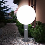 Borne d'extérieur lampadaire extérieur détecteur de mouvement luminaire extérieur aluminium, détecteur de mouvement anti-éclaboussures jardin, 1x