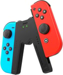 Chargeur Compatible Avec Joy Con Pour Switch Et Oled Model, Chargeur Jonstick Manette De Jeu Confortable Avec Indicateurs De Batterie,Noir