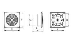 Silent Bathroom Extractor Fan 100mm with Timer Low Noise Energy Quiet Ventilator