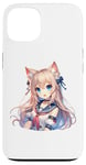 Coque pour iPhone 13 Costume de marin mignon chat fille