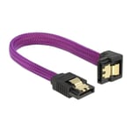 Delock Premium - Câble SATA - Serial ATA 150/300/600 - SATA (M) pour SATA (M) - 10 cm - connecteur à 90°, verrouillé - violet