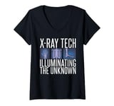 Womens X Ray Tech Illuminating the Unknown Radiology V-Neck T-Shirt