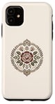 Coque pour iPhone 11 Rose florale botanique, style bohème minimaliste, roses d'amour