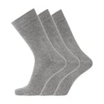 Dovre Strømper 3P Cotton No-Elastic Socks Grå Str 40/45 Herre