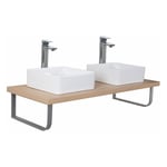 Mob-in - Plan de toilette suspendu pour vasque will - 120 cm - Ep. 3,8 cm