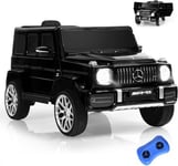 Voiture électrique Enfant 12V avec Télécommande Mercedes Benz G63 avec Démarrage Lent LED USB 30KG Noir