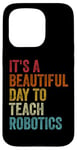 iPhone 15 Pro Vintage Robotics Instructor Inspiring Young Innovators Retro Case