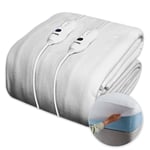 Electric Blanket Super King Size Heated Blanket 3 Heat Washable Dual Control