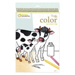 Avenue Mandarine - Ref GY104C - Graffy Color Colouring Book - Farm Animal Family Designs - 120gsm Drawing Paper, Micro-Perforated Sheets, 24 Sheets, 12 Designs, Suitable for Ages 3+