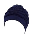 Beco Bonnet de Bain en Tissu pour Femme, Bleu Marine, Taille Unique
