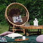 Fauteuil de jardin en osier laura marron Benlemi