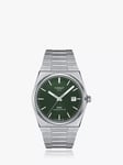 Tissot T1374071109100 Men's PRX Automatic Powermatic 80 Date Bracelet Strap Watch, Silver/Green