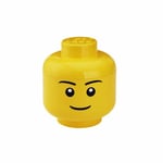 LARGE LEGO HEAD STORAGE BOY KIDS TOYS GAMES ORGANISER BOX STACKABLE 24cm x 27cm