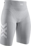 X-BIONIC Women Twyce 4.0 Run Shorts - Dolomite Grey/Arctic White, Small