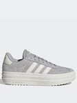 adidas Sportswear Women's VL Court Bold Trainers - Grey/White, Grey/White, Size 5, Women