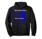 Irritable Bowel Syndrome IBS Awareness Blue Ribbon Support Pullover Hoodie