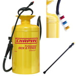 Chapin 30600 Pulvérisateur Professionnel Tri-Poxy en Acier pour Nettoyeur de terrasse et Taches et scellants Transparents, Jaune/Rouge 7,6 l