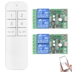 DieseRC Interrupteur Intelligent WIFI 2x2 canaux avec 1x émetteur Bluetooth, DC 5V 12V 24V 36V Sortie Passive Module Relais, Ewelink APP Contrôle WIFI compatible avec Alexa/Google Home