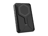 Uag - Trådløs Nødlader - Rugged, With Stand, Magsafe Compatible - 10000 Mah - 20 Watt - 2 Utgangskontakter (24 Pin Usb-C, Usb) - Svart, Grå