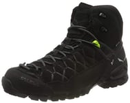 Salewa MS Alp Trainer Mid Gore-TEX Chaussures de Randonnée Hautes, Black/Black, 40 EU