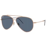 Ray-Ban Aviator Reverse Polished Rose Gold Blue