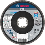 Bosch Professional 1x Angled Flap Disc Best (for Metal, X-LOCK, X571, Diameter 125 mm, Grit Size K60, Accessories for Angle Grinders)