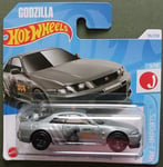 HOT WHEELS 2024 NISSAN SKYLINE GT-R (BCNR33) "GODZILLA", GREY, SHORT CARD.