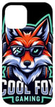 Coque pour iPhone 12 mini Cool Fox Gaming Renard Casque Lunettes