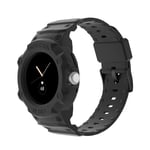 Google Pixel Watch 2 Stöttåligt Skal + Armband Svart